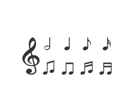 Audio, music note, notes icon. Vector illustration, flat design. Illustrazione stock