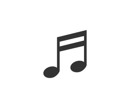 Audio, music note, notes icon. Vector illustration, flat design. Illustrazione stock