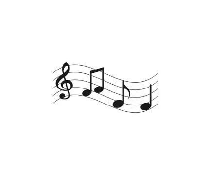 Audio, music note, notes icon. Vector illustration, flat design. Illustrazione stock