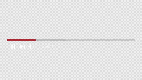 Audio music timeline bar moving with track, Multimedia player template Stock Footage 276201893