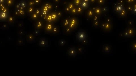 Audio Musical Notes Flickering and glittering vfx. Stock Footage 340966996