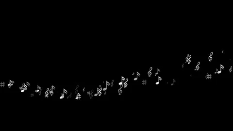 Audio Musical Notes Flickering and glittering vfx. Vídeo Stock 340967052