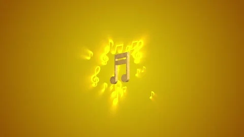 Audio Musical Notes Flickering and glittering vfx. 库存影片 340967096