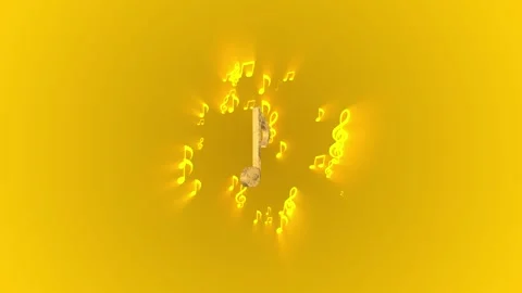Audio Musical Notes Flickering and glittering vfx. Видео 340967127