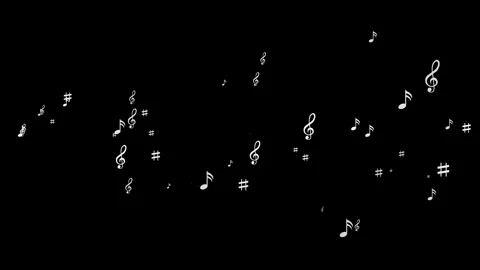 Audio Musical Notes Flickering and glittering vfx. Видео 340967238