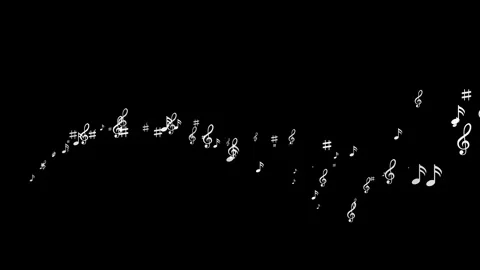 Audio Musical Notes Flickering and glittering vfx. Vidéo 340967285