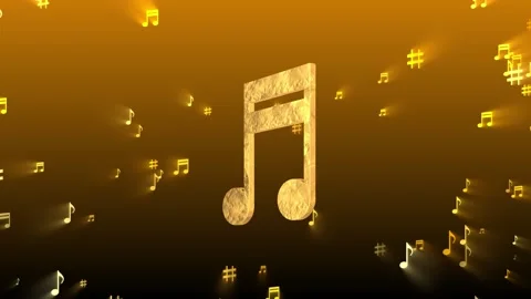 Audio Musical Notes Flickering and glittering vfx. 動画素材 340967317