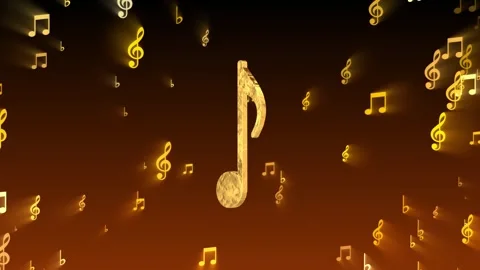Audio Musical Notes Flickering and glittering vfx. 库存影片 340967369