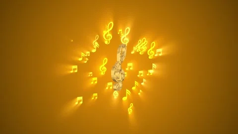 Audio Musical Notes Flickering and glittering vfx. 動画素材 340967411