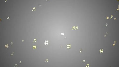 Audio Musical Notes Flickering and glittering vfx. Vidéo 340967434