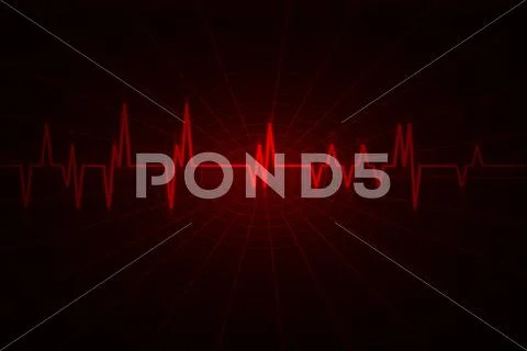 Audio or pulse  beat wave Stock Illustration