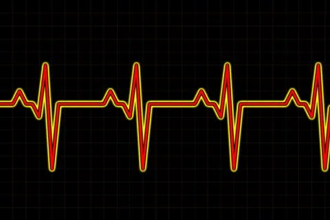 Audio or pulse  beat wave graph Stock Illustration