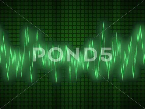 Audio or sound wave Stock Illustration