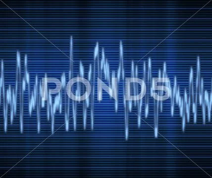 Audio or sound wave Stock Illustration