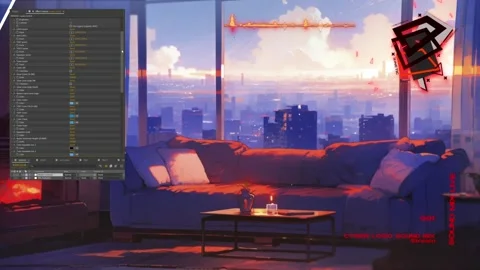 Audio Player Cyber Logo Stock After Effects