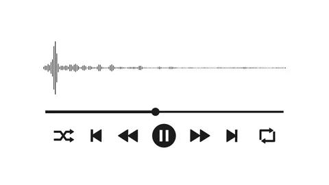 Audio player Stock Footage 252341355