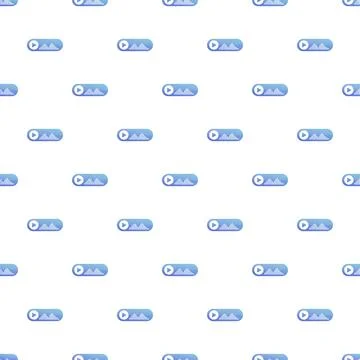 Audio player icon pattern showing music sound waves Stock Illustration