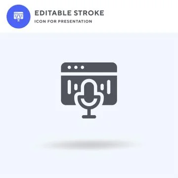 Audio Player icon vector, filled flat sign, solid pictogram isolated on white イラスト素材