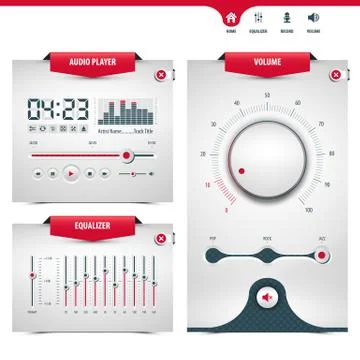 Audio player Stock Illustration