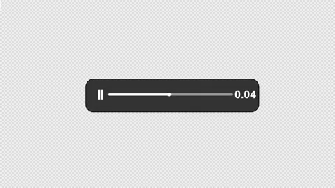 Audio Player Interface Animation Minimal UI Design 库存影片 334357284