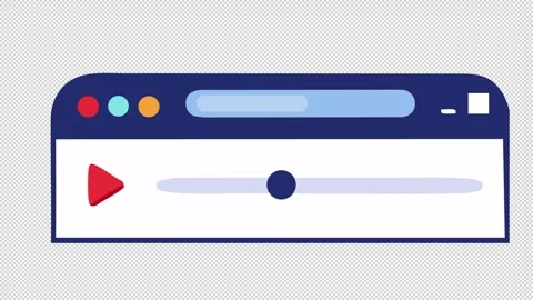 Audio player web interface. Audio player animation. Cartoon Stock Footage 325973256