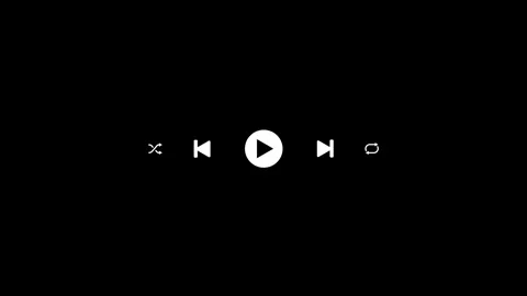 Audio players play and pause bar icon animation isolated on black background Stock Footage 320063560