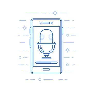 Audio Podcast Stock Illustration