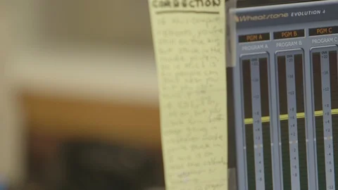 Audio program for radio station computer screen Stock Footage 104866509