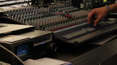 Audio Pult 07 Stock Footage 24834296