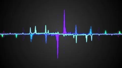 Audio reaction. Waveform background Stock Footage 48362689