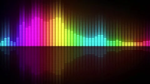 Audio reaction. Waveform background Stock Footage 56529556