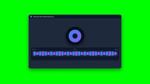 Audio-Reactive Music Visualizer Interface Animation Stock Footage 347626823