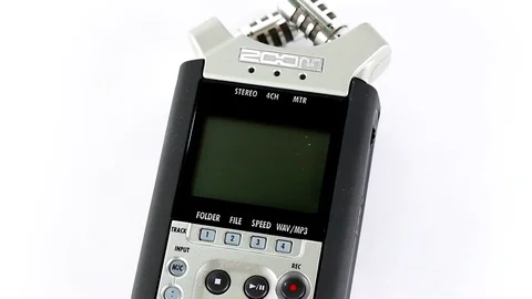 Audio Recorder - On/Off - Close Up Vídeo Stock 77433152