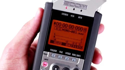 Audio Recorder - Scrolling Menu - Close Up Vídeo Stock 77433086