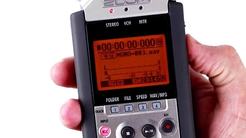 Audio Recorder - Scrolling Menu - Close Up Vídeo Stock 77433149