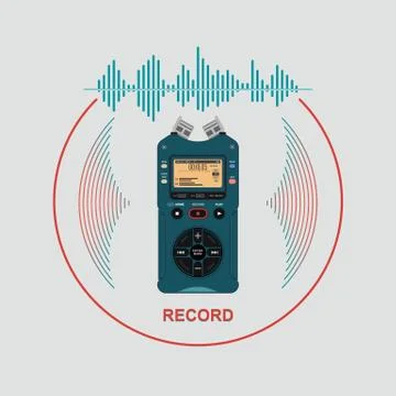 Audio Recorder Sound Stock Illustration