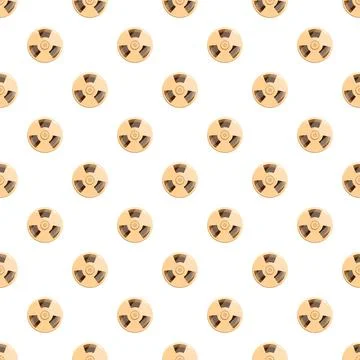 Audio reel to reel tape pattern generating vintage music background Stock Illustration