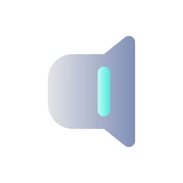 Audio settings flat gradient color ui icon Stock Illustration