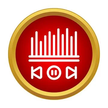 Audio sound bars playing back music controls icon Stock Illustration