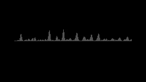 Audio sound line wave visualization voice record animation on black screen .. Stock-Footage 346164230