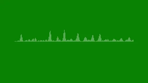 Audio sound line wave visualization voice record animation on green screen .. 스톡 동영상 346164236