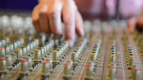 Audio sound mixing Stock Footage 37806972