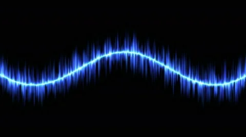Audio Sound Sine Wave Animation - Loop Blue Stock Footage