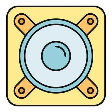 Audio sound speaker producing loud music vector illustration Stock Illustration