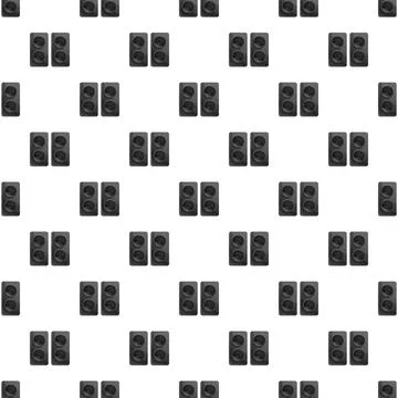 Audio sound speaker technology seamless repeating pattern Illustrazione stock