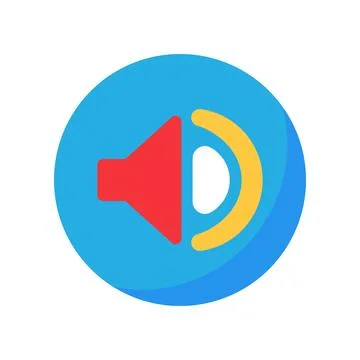 Audio sound speaker volume level interface flat icon Illustrazione stock