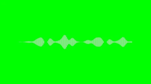 Audio sound wave animation on chroma key green screen 4K Stock Footage 338328406