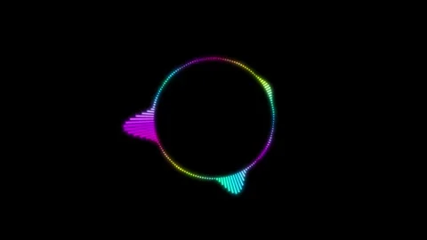 Audio Sound wave audio spectrum animation. Stockbeeldmateriaal 337013282
