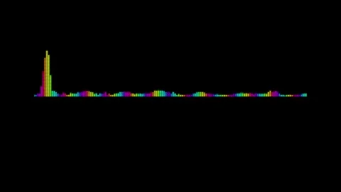 Audio Sound wave audio spectrum animation. Stock Footage 337013342