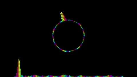 Audio Sound wave audio spectrum animation. 库存影片 337013344